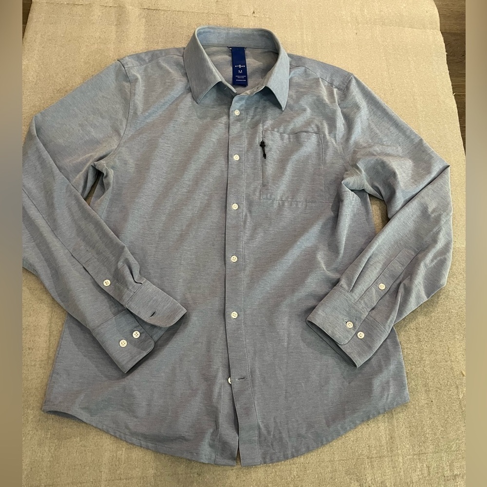 ❤️2/$50❤️[M]Kit and Ace Light Blue Stretchy Casual Button-Down Shirt